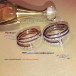 Perfect Replica Cartier Juste Un Clou Double Ring Full Diamonds Ring